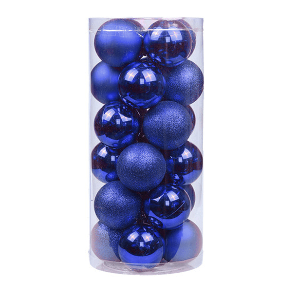 24 bolas navideñas irrompibles de 3 cm para árbol de Navidad, bodas, cumpleaños y fiestas.
