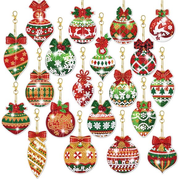Kit de llaveros Tondiamo 5D navideños, 20 piezas
