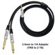 thumbnail image 2 of Cable de audio DTECH 3 pies 3.5 mm a doble 1/4" TRS, 2 of 7
