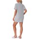 thumbnail image 3 of INSPIRE CHIC Camisón de Manga Corta para Mujer Regreso a Clases Camisa de Dormir con Botones y Cuello con Muesca Vestido de Estar en Casa de Mezcla de Algodón Suave XS Gris, 3 of 6