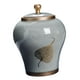 thumbnail image 4 of Tarro De Jengibre De Porcelana De Estilo Chino, Tarro De Almacenamiento, Jarrón De Cerámica Decorativo Gris, 4 of 5