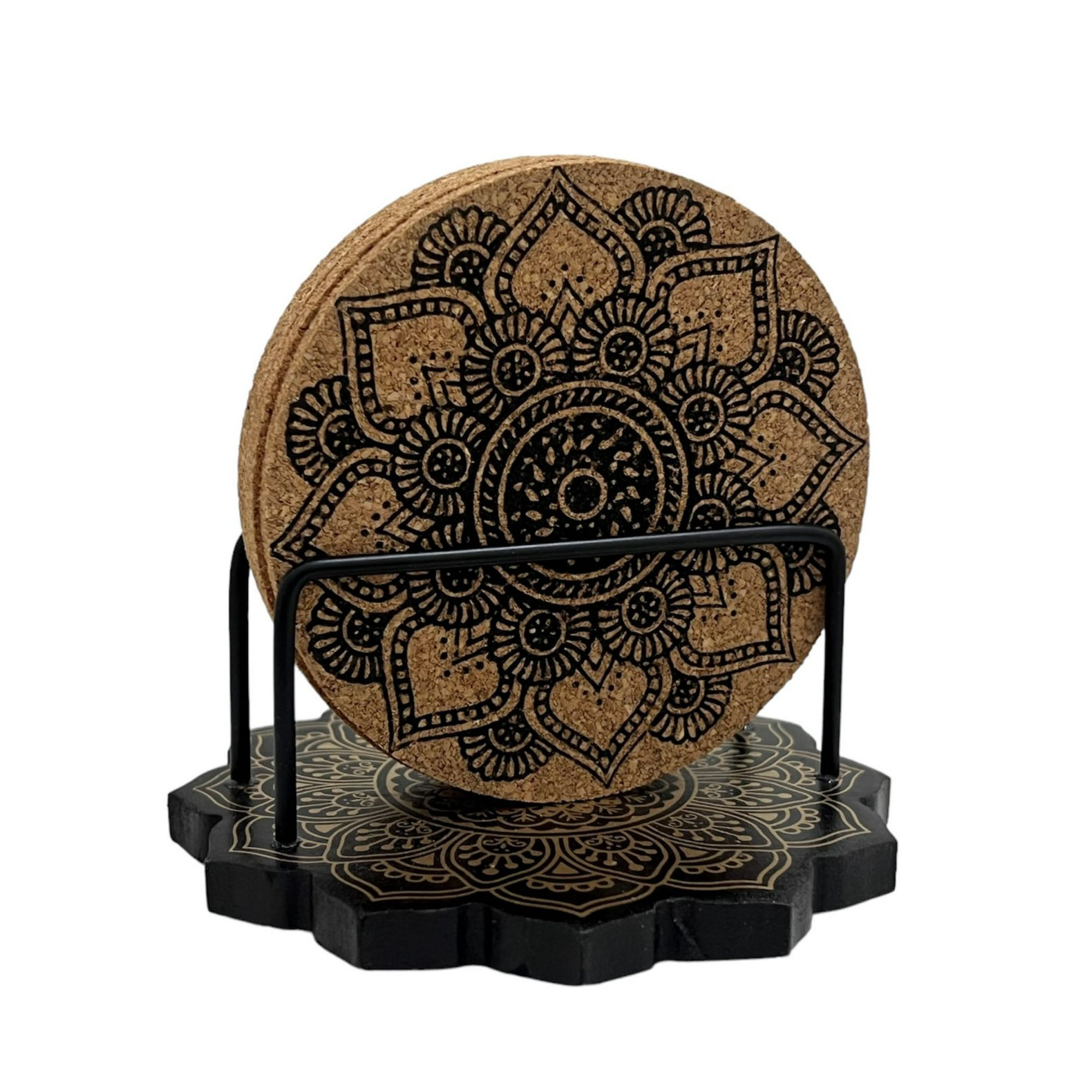 Oem - Set De 6 Posavasos Diseño Mandala Pack 6 Posavaso Corcho N