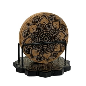 Oem - Set De 6 Posavasos Diseño Mandala Pack 6 Posavaso Corcho N