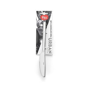 Pack 4 Cuchillos Mesa Urban Acero Inoxidable Gris Fta