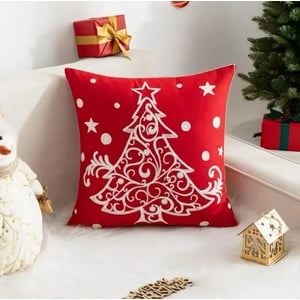 Genérico - Pack De 4 Fundas De Cojín De Navidad De 45X45 Cm Con Bordado J2