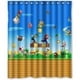 thumbnail image 1 of Cortina de ducha Super Mario, juego de cortina de baño con ganchos, tamaño 60 x 72 pulgadas, 1 of 3