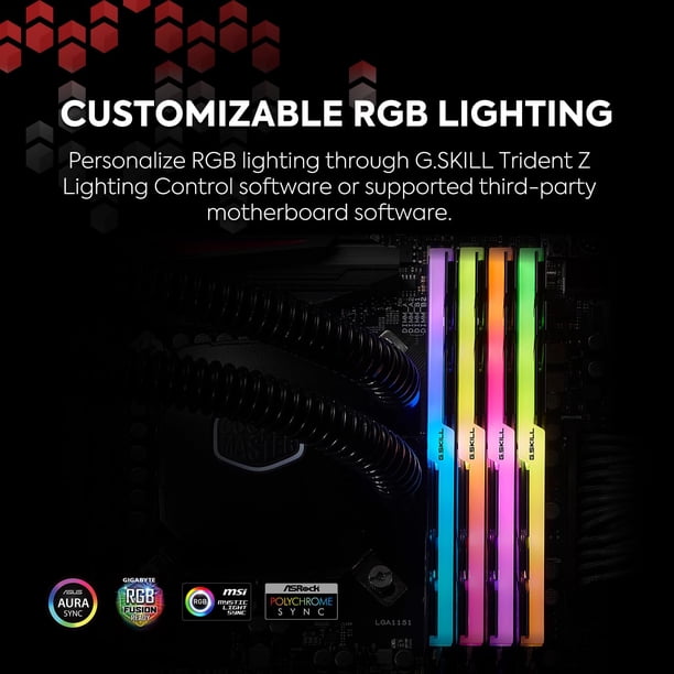 RAM G.Skill Trident Z RGB DDR4 16 GB (2 x 8 GB) 3200 MT/s CL16 | Lider