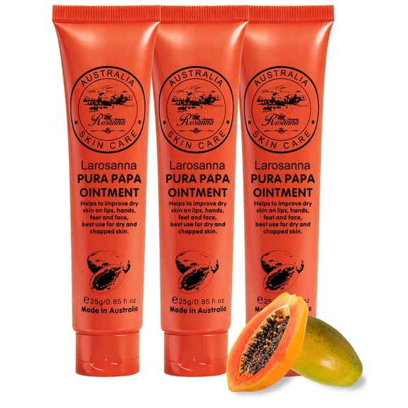 Pomada de Papaya Larosanna 25 g – Pack de 3 para piel seca y agrietada