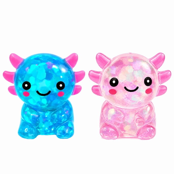 Juguete Squishy iJUKPX Axolote Brillante Antiestrés 2 Paquetes