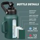 thumbnail image 2 of Botella de agua BJPKPK de 2,6 L con aislamiento, boca ancha y asa, 2 of 6