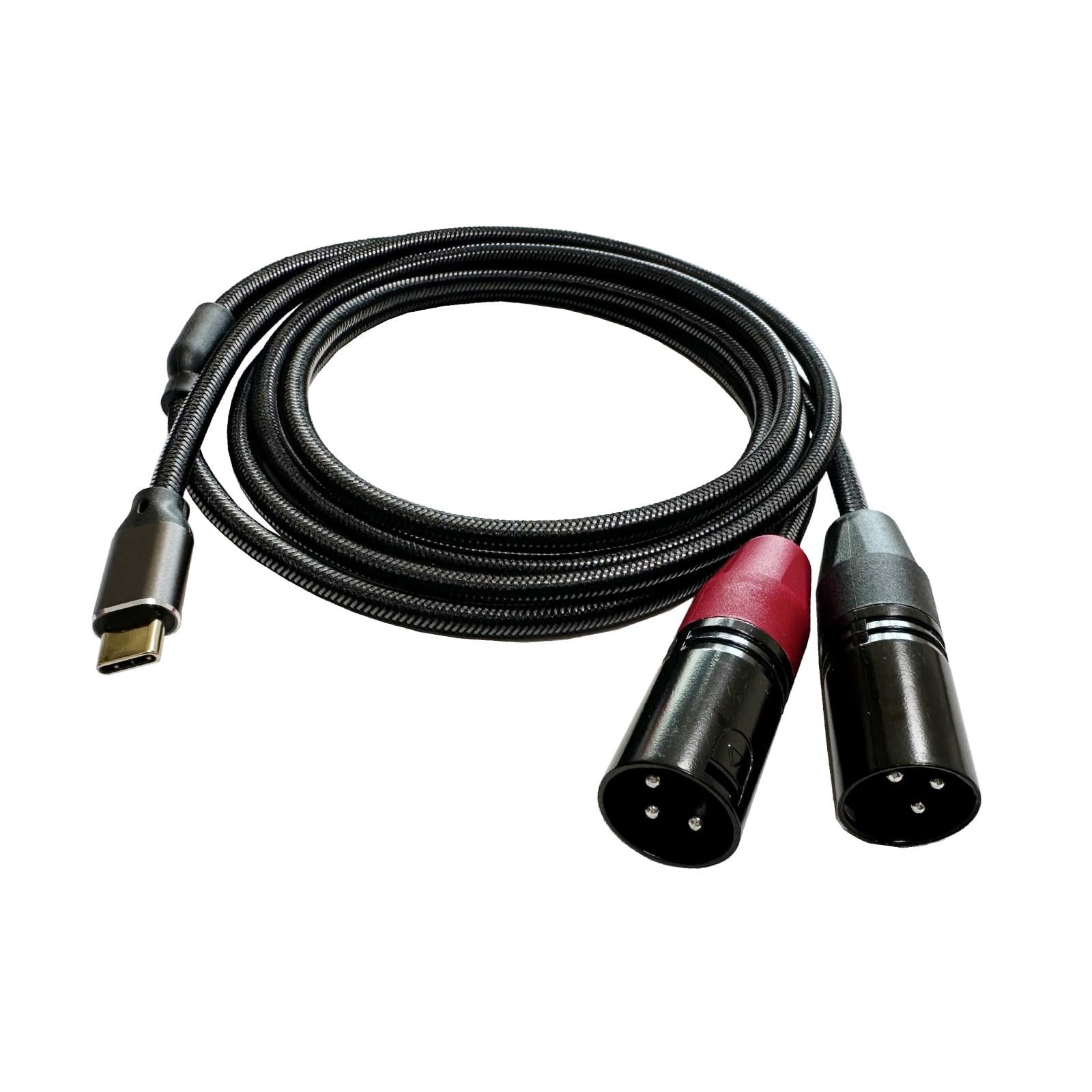 Magideal - Cable De Micrófono Tipo C A Xlr, Adaptador De Audio, Accesorios De Interconexión, Conector De Micrófono De Pvc De Latón, Enchufe Usb C, Adecuado Para 18 Millones