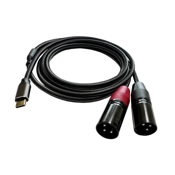 Cable de Micrófono Tipo C a XLR, Adaptador de Audio, Accesorios de Interconexión, Conector de Micrófono de PVC de Latón, Enchufe USB C, Adecuado para 18 millones