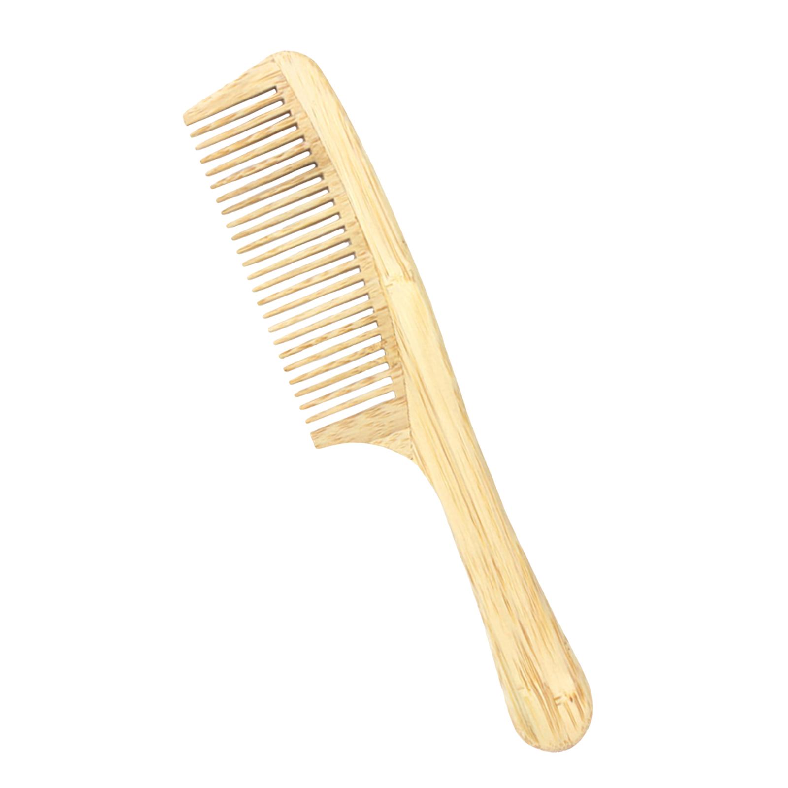 Magideal - Peine Para Desenredar El Cabello, Peine Alisador, Herramienta De Estilismo, Evita Enredos, Peine De Peluquería De Bambú Para Mujeres, Cabello Ondulado