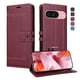 thumbnail image 1 of Premium Wallet Case for Google Pixel 10/10 Pro with Card Slots & Kickstand, Flip Cover Red, 1 of 6
