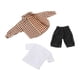 thumbnail image 3 of Conjunto De Camisa Y Pantalones A Escala 1/12 Para Muñecos De 6 Pulgadas Cuadros Amarillos, 3 of 3