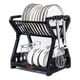 thumbnail image 1 of Escurridor Platos 2 Niveles Plástico Negro Organizador Cocina, 1 of 2