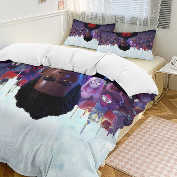 Spider-Man Bedding Comforter Sets 3-Piece Bedding Set Soft Warm Bed Set for Bedroom All Season