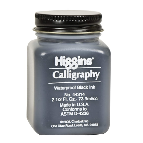 Tinta De Caligrafía Higgins Negra Impermeable 75 Ml
