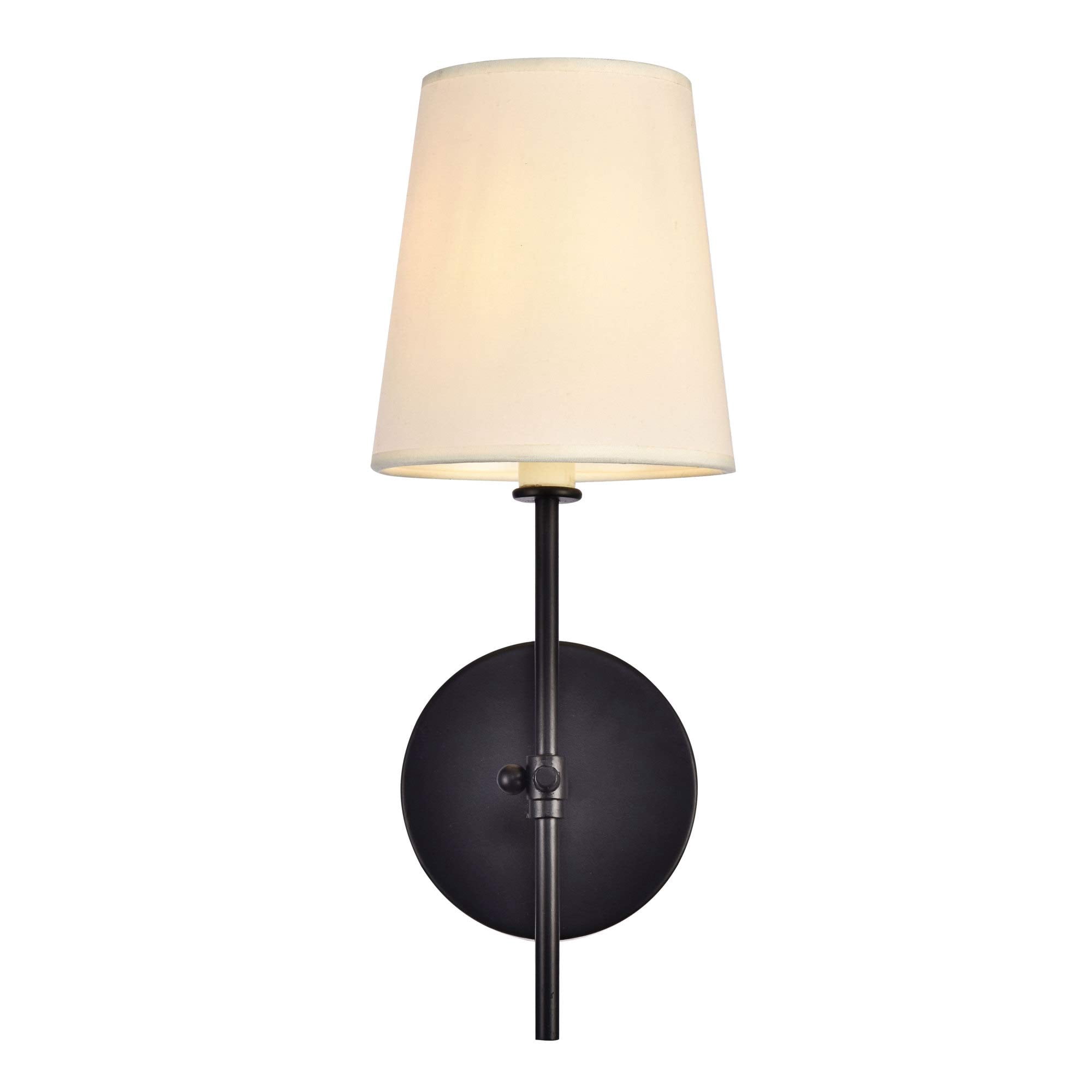 Aplique De Pared Elegant Lighting Mel 38 Cm Metal Negro 110v