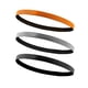 thumbnail image 2 of 3 Diademas Deportivas Elásticas Antideslizantes Para Entrenamiento Fútbol Negro Naranja Gris, 2 of 5