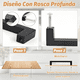 thumbnail image 2 of Manija tirador cocina acero inoxidable 268 mm 6u, negro, 2 of 3