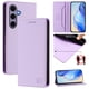 thumbnail image 1 of Funda Billetera con Soporte para Samsung Galaxy S24 Bloqueo RFID Plegable Morado claro, 1 of 6