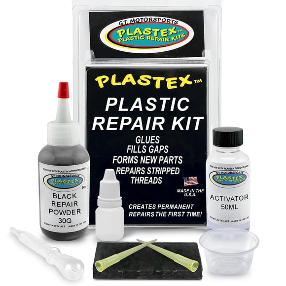 Kit de Reparación de Plástico Plastex Pegamento Negro Estándar