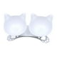 thumbnail image 1 of Cuencos Dobles Elevados Para Gatos, Alimentador De Agua Para Mascotas Elevado, Platos De Alimentación Inclinados, Blanco, 1 of 5