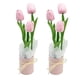 thumbnail image 1 of Flores De Tulipanes Artificiales En Maceta Decoración De Ramo De Bricolaje Rosa, 1 of 6