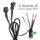 thumbnail image 5 of Cables de extensión SHINIGHT, 4 unidades, 1,19 m, para 5050 LED SMD RGB NEON, 5 of 5