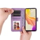 thumbnail image 4 of Funda tipo cartera FOXDOCK para Vivo Y78 5G , diseño girasol en relieve, cuero PU, cierre magnético, soporte y tarjetero, 4 of 5