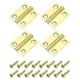 thumbnail image 1 of Uxcell 4 piezas de bisagras plegables, bisagras pequeñas de latón de 1 pulgada para puertas y gabinetes, 1 of 7