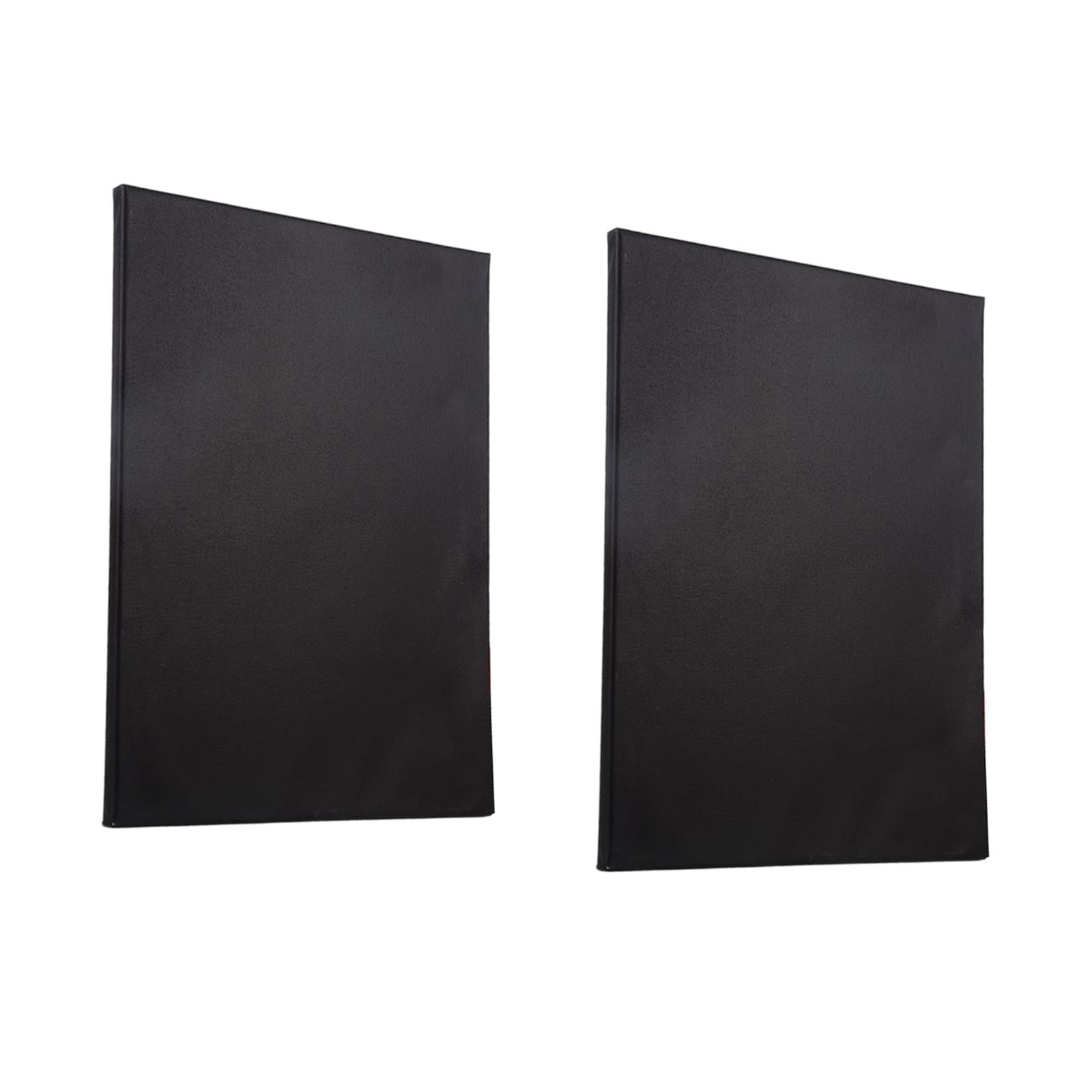 Magideal - Tablero Enmarcado Estirado, Lienzo Negro, Paneles De Lona, Lienzo De Pintura, Marco De Madera, Para Manualidades De Pinturas De Acuarela, 2 Uds. 30x40cm