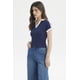 thumbnail image 2 of Polera Mujer Color Cuello Polo Azul, 2 of 4