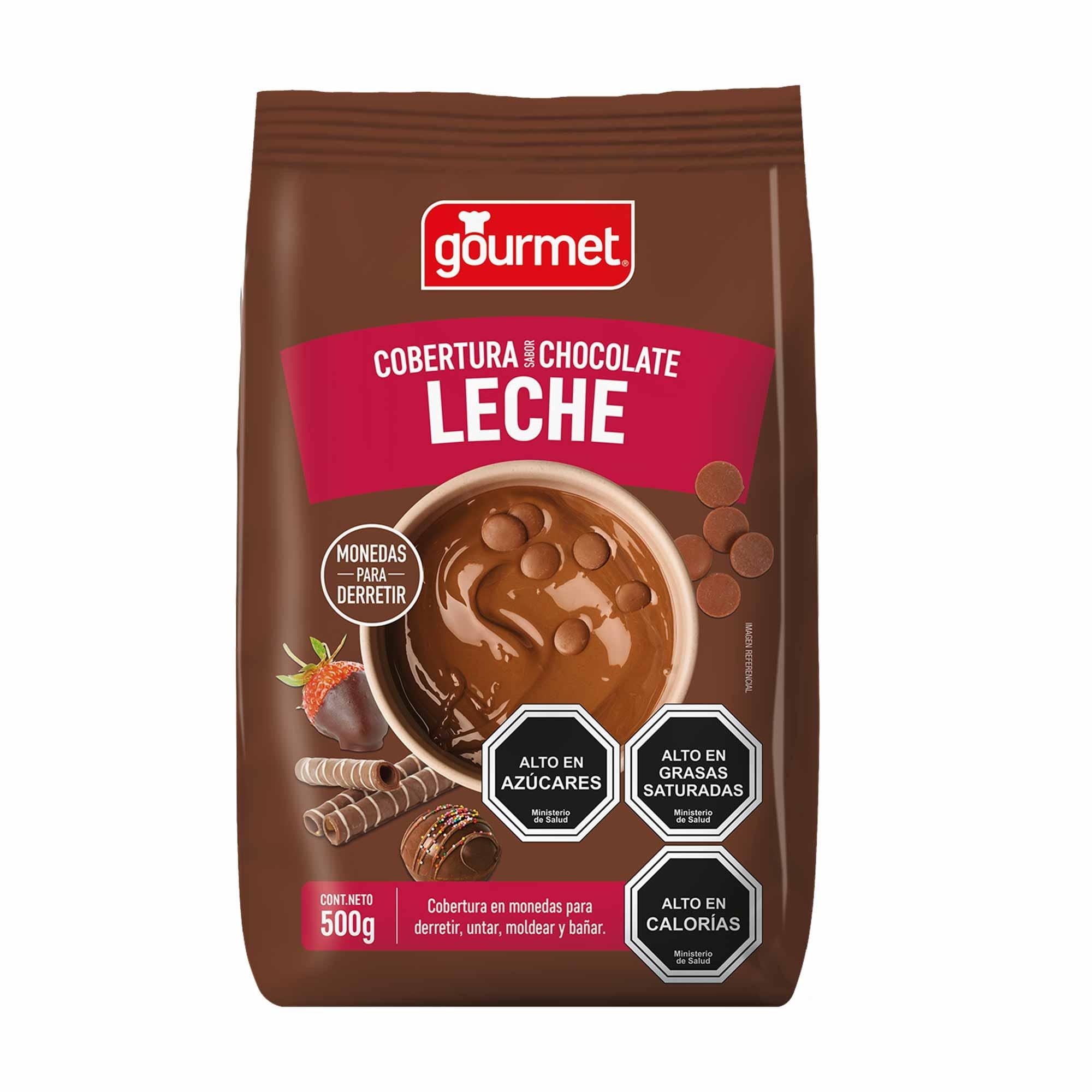 Cobertura Sabor Chocolate Leche Paquete 500 g Gourmet