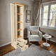 thumbnail image 3 of Vitrina Vertical Slim Vitrina de Madera con Puerta de Vidrio - Beige - 55x35x180 cm, 3 of 3