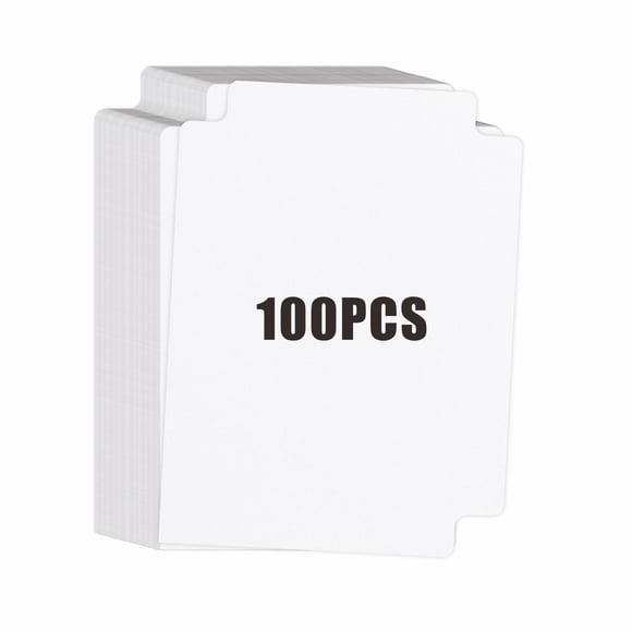 Separadores para tarjetas coleccionables qieoyk, 100 piezas, blancos con pestañas, 7 x 9.7 cm