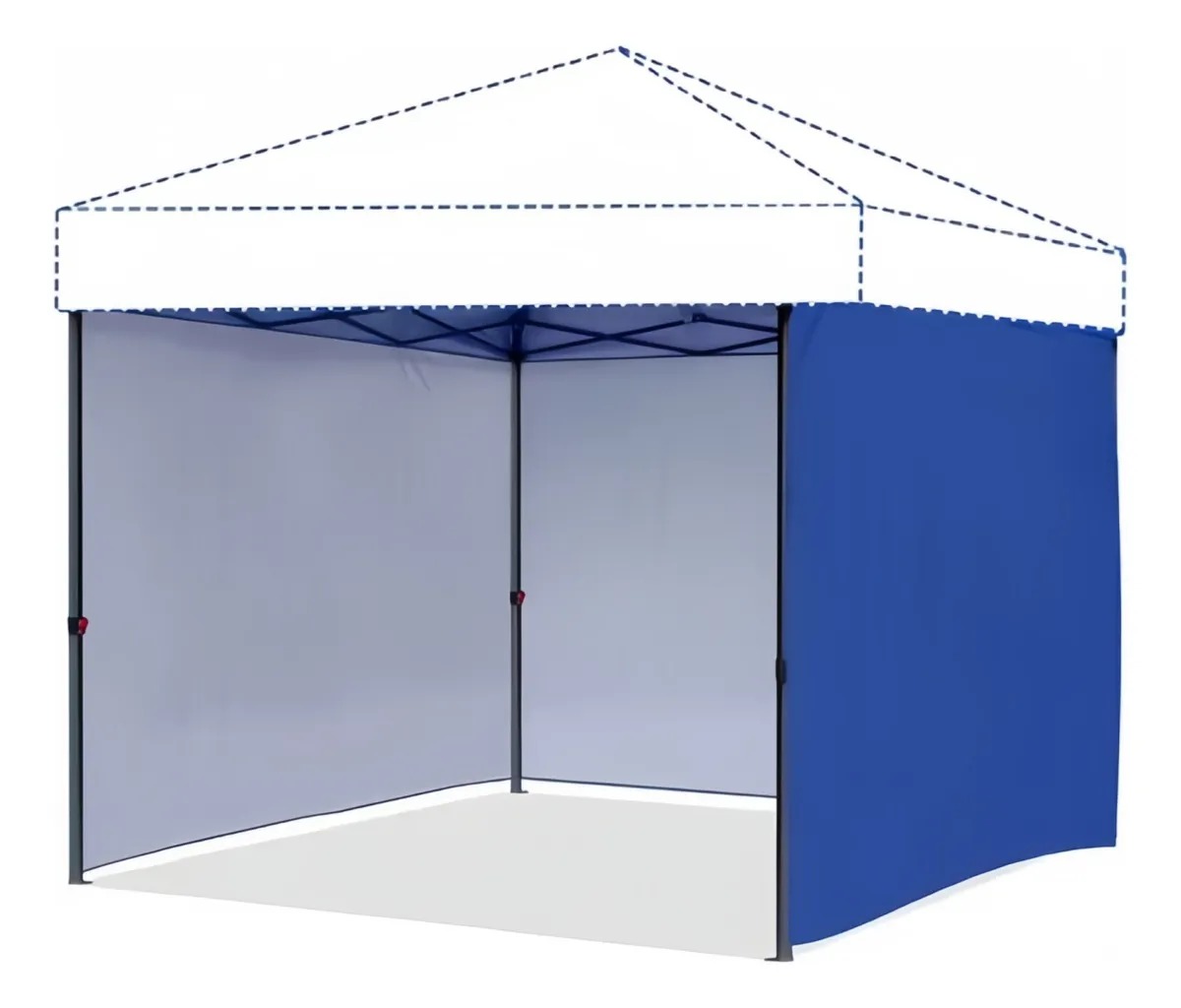 Genérico - Funda Pared Azul 3X3 Laterales