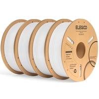 Filamento Para Impresora 3D Elegoo Pla Plus, 1,75 Mm, Blanco, 4 Kg