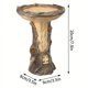 thumbnail image 3 of 1 Set, Outdoor Sunflower Bird Bath Basin With Brown Base, Handmade Wild Bird Feeder, Bird Feeder, Suitable For Garden, Garden, Garden, Yard Decor, 3 of 4