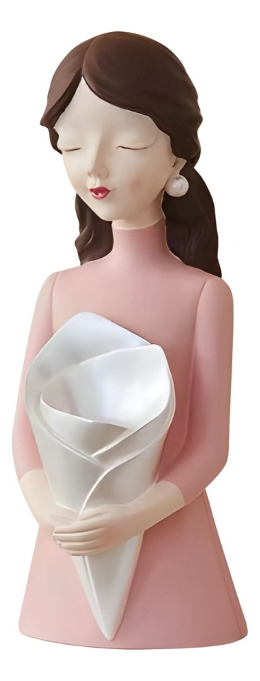 Genérico - Estatua Figura Decorativa Mujer Silueta Adorno Floral Jhn