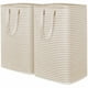 thumbnail image 1 of Cesto de ropa Lifewit, tamaño grande, plegable, 2 unidades, 160 L, color beige, 1 of 3