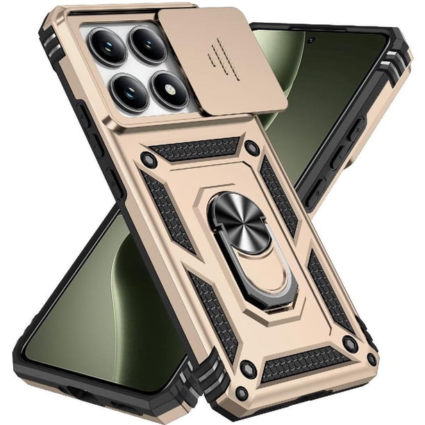Estuche GANGXUN para Xiaomi 14T Pro, soporte giratorio 360°, estilo mecánico y magnético