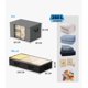 thumbnail image 2 of Bolsa de almacenamiento bajo cama 3 unidades tela no tejida 84L-90L plegable gris, 2 of 4