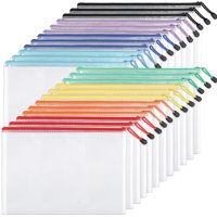 Bolsas Con Cierre Eoout, Tamaño A4, Impermeables, 24 Unidades, 8 Colores