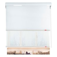 Cortina Roller Blackout Doble Visillo Cenefa Beiti 100X200