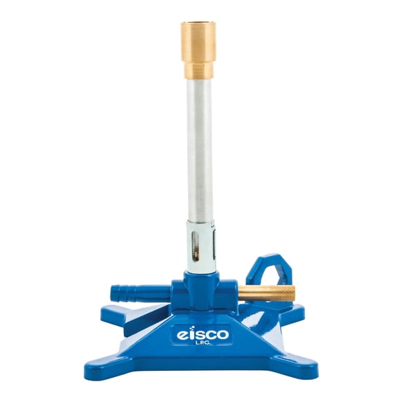 Quemador Bunsen EISCO de combustible LP con base de hierro de 11 cm