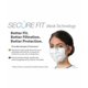 thumbnail image 3 of Máscara Crosstex Securefit Ultra Sensitive Earloop blanca, 3 of 3