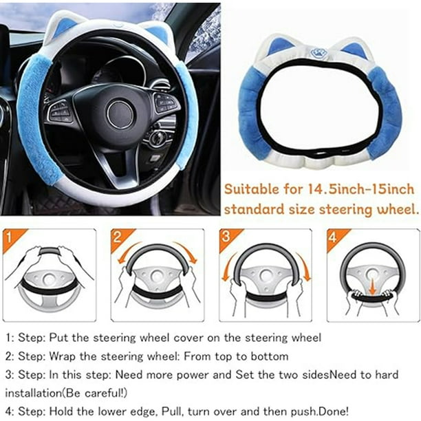 Funda Universal Para Volante Protector De Volante De Automóvil, Funda De Volante De Felpa Suave, Fácil Control Funda De Volante De Carro