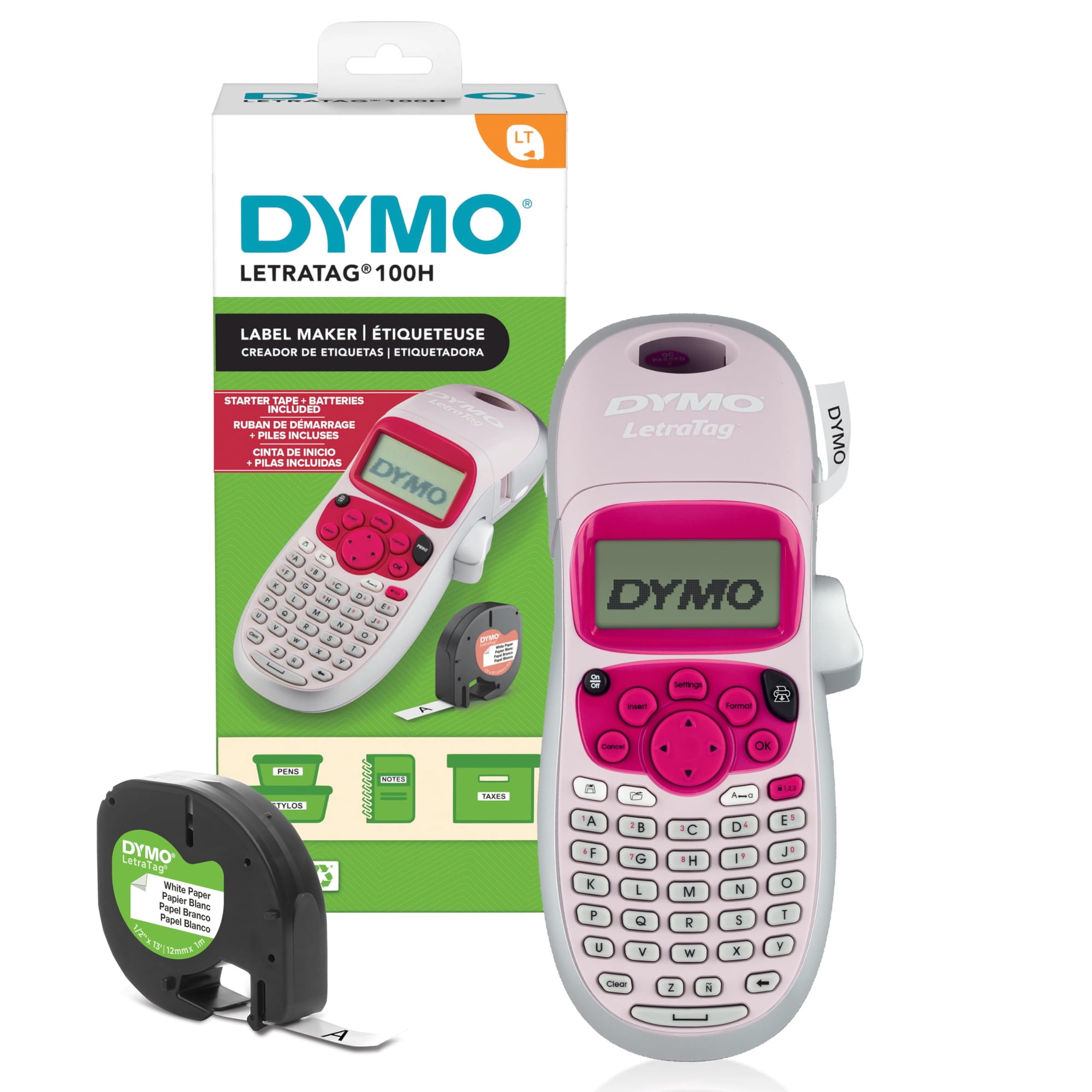 Rotuladora Portátil Dymo Letratag Lt-100h, Color Rosa
